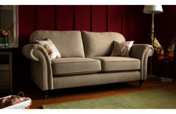 Heart of House Windsor High Back Large Fabric Sofa - Cream
